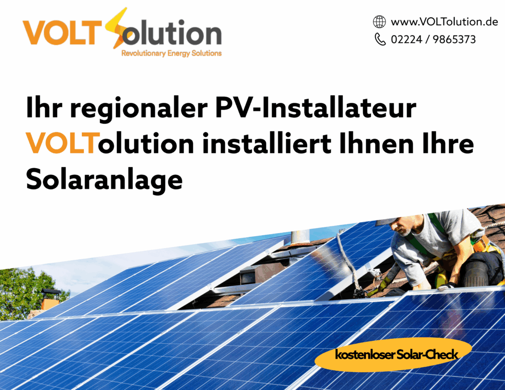 VOLTOLUTION Revolutionary Energy Solutions: Ihr regionaler PV-Installateur VOLTolution installiert Ihnen Ihre Solaranlage. www.voltolution.de - 02224 / 9865373 - kostenloser Solar-Check